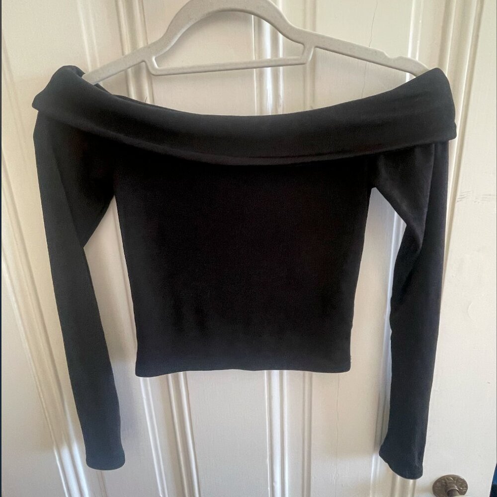 Black over the shoulder top